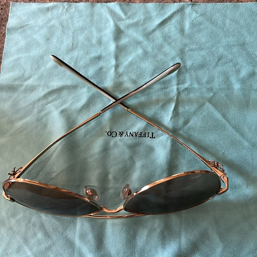 Tiffany & Co. Gold and Brown Sunglasses - Picture 10 of 12